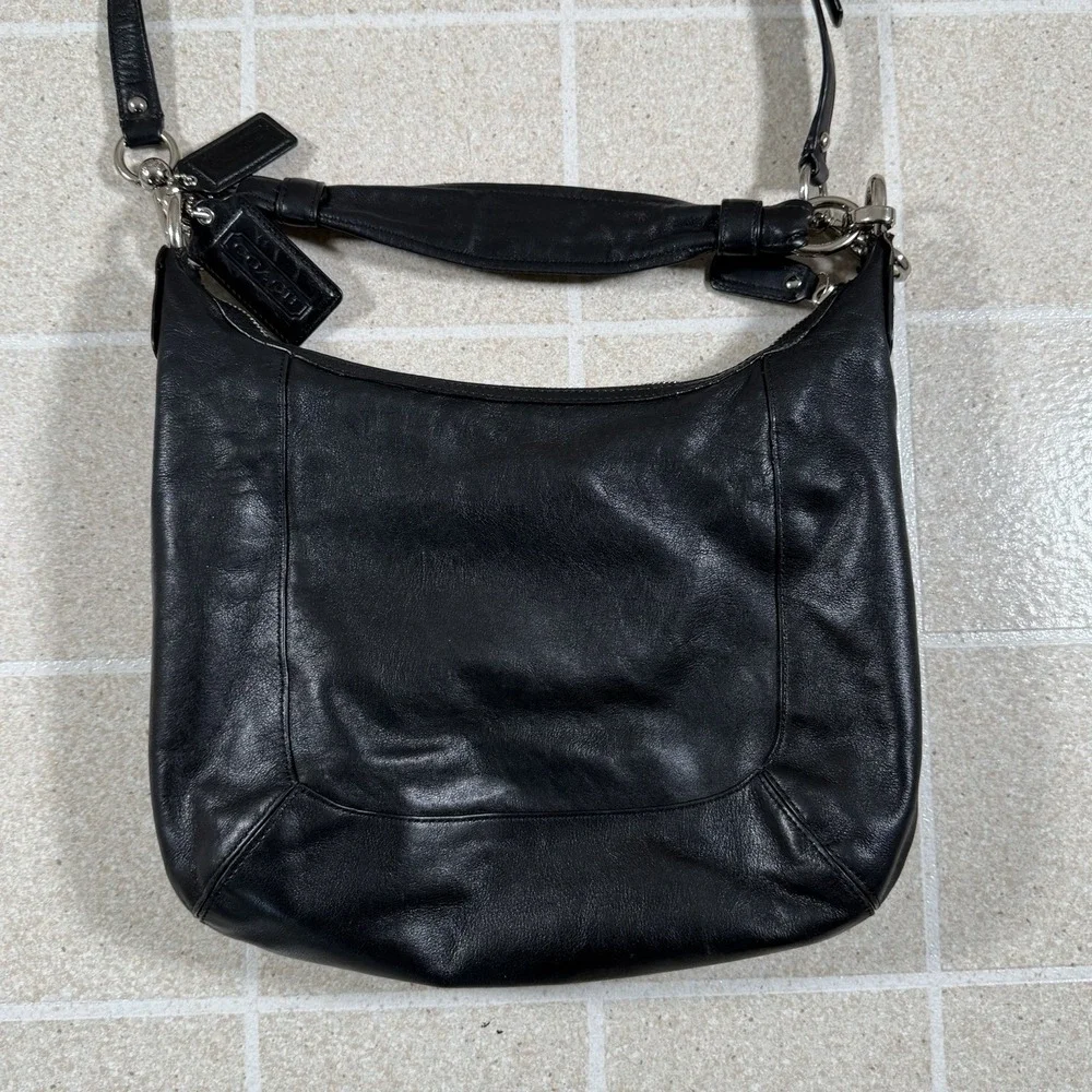 Vintage Y2K Coach Kristin Spectator Leather Hobo Shoulder Bag Crossbody Black